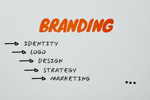 Image of a whiteboard or paper showing a diagram related to branding